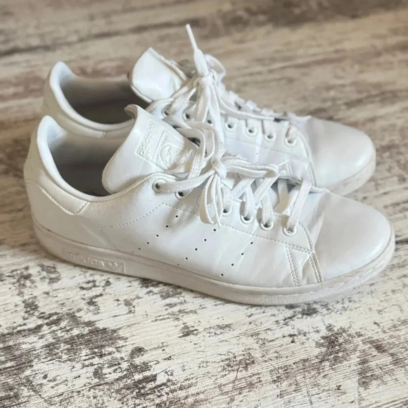 Adidas Stan Smith is white sneakers men’s size 9.5 - Picture 2 of 12